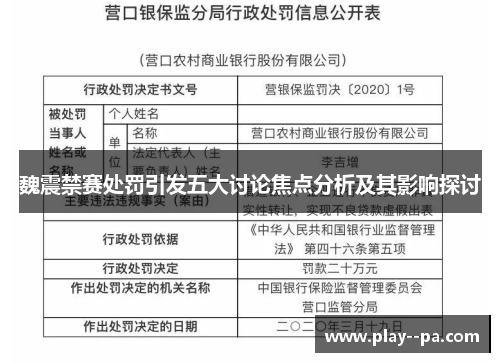 魏震禁赛处罚引发五大讨论焦点分析及其影响探讨 魏震禁赛处罚引发五大讨论焦点分析及其影响探讨